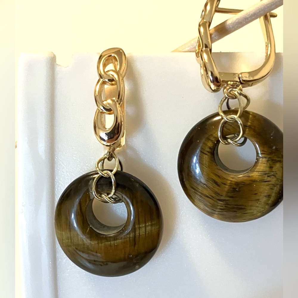 NWT AtriaMinerals natural gemstone earrings